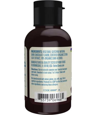 NOW Foods Better Stevia Liquid Dark Chocolate - Zero-Calorie Sweetener - Non-GMO - 2-Ounce - Buy Online on SooperMarket.com