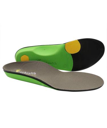 Orthopedic insoles with high sheet support for plantar fasciitis Platted foot Relief of heel pain shock absorbing & breathable replacement insole for men and women gray xxs: EU 35-36 |23cm