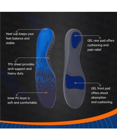 SPIEZ Orthotic Arch Support Insoles & Steel Toe Shoes Bundle for Men - Heavy Duty Inserts for Indestructible Work Sneakers - Buy Online on SooperMarket.com