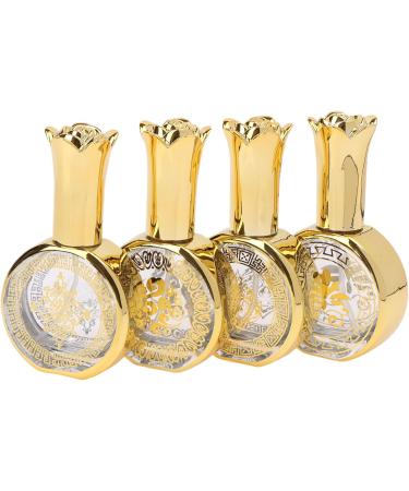 Yawdil 20ml Refillable Sample On Container Perfume Essential Gold Bottles Crystal Bottles Oil Glass Gold Electroplated Decorative Travel Empty Mini Carved Liquid Pressed Glass Bottle One Color RY0691 - Buy Online on SooperMarket.com