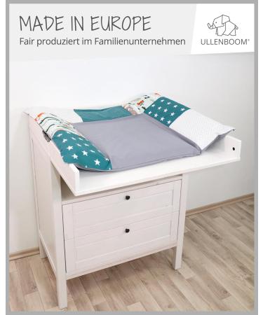 ULLENBOOM Wrapping 85x75 cm Forest Animals Petrol | EU-Made Diaper Pad for On-the-Go Ideal for International Shipping - Buy Online on SooperMarket.com