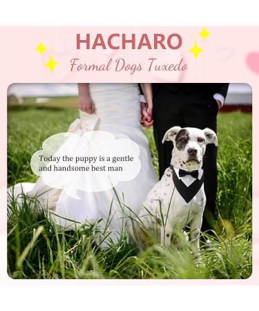 Shop Hacraho Formal Dog Smoking Banda Adjustable Black Wedding Collar with Fly & Tie for Medium to Large Dogs - Buy Online on SooperMarket.com