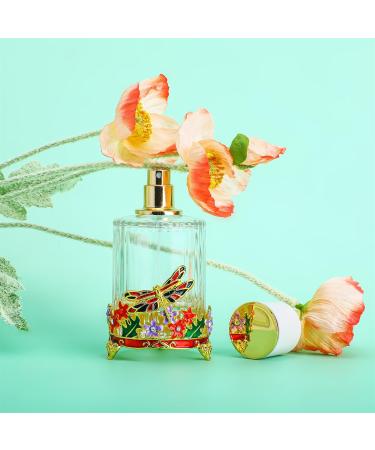 YU FENG 18ml Dragonfly Decorative Glass Spray Perfume Bottle Clear Empty Fine Mist Glass Travel Bottle Retro Refillable Atomizer Containers Decor N5 - Buy Online on SooperMarket.com