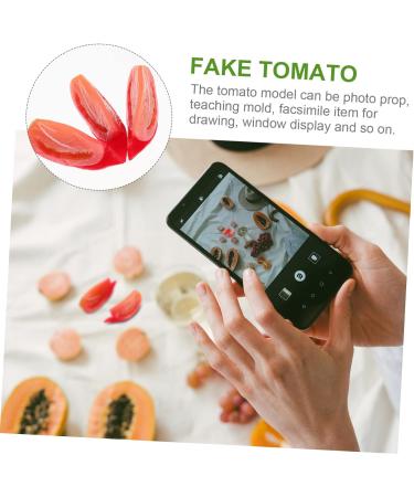 Alipis 9 Pcs Imitation Tomato Fake Tomato for Home Realistic Vegetable Decor Small Vegetable Ornament Red Tomato Figurine Lifelike Vegetable Tomato Artificial Lotus Root Slices Pvc Watermelon Redx3pcs 6.5x3.5cmx3pcs - Buy Online on SooperMarket.com