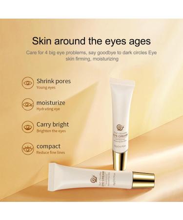 Snail Essence Eye Cream Moisturise Nourise Eye Serum Anti Aging Snail Mucus Eye Cream For Dark Circles Eye Skin Firming Mens & Women Eye Cream Reduces Fine Lines Eye Bags - Buy Online on SooperMarket.com