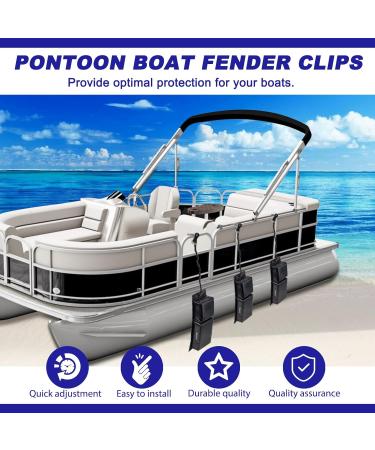4 Pack Pontoon Boat Square Rail Mount Fender Bumper Hanger/Adjuster/Clip for Docking - Buy Online on SooperMarket.com