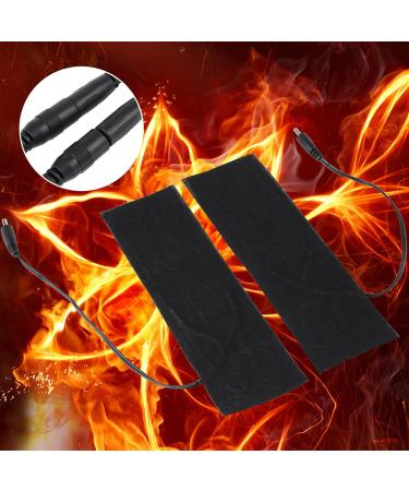USB Carbon Fiber Heating Element Pillows - Washable Foldable Foot Warmers | 5V Electric Heating 19.6 x 6 cm Black - Buy Online on SooperMarket.com