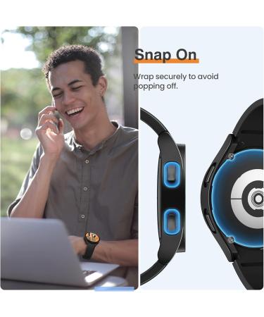 2Pack Tensea Samsung Galaxy Watch 4 44mm Screen Protector Case - Matte Black - Buy Online on SooperMarket.com