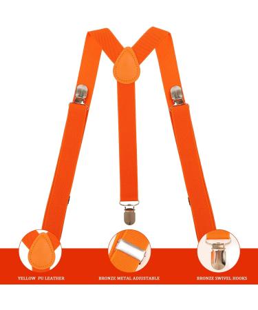 Adjustable Eruinfang 25mm Elastic Braces for Men & Women - Y-Form Style with Strong Clips - Orange - Buy Online on SooperMarket.com