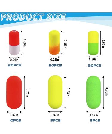 Pompano Rigs Foam Floats Kit for Surf Fishing - 80PCS Cylinder Float Bottom Rig Making Kit for Walleye, Trout, Catfish - Buy Online on SooperMarket.com