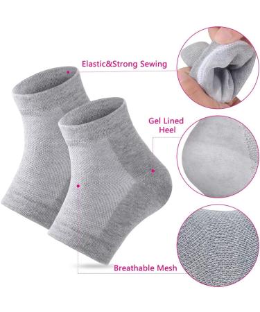 3 Pairs Set Special Care Heel Socks: Moisturizing Crack Treating Toeless for Female Feet (Grey) - Buy Online on SooperMarket.com