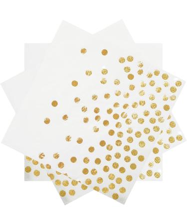 40 pieces white gold birthday napkins 33 x 33 cm paper party napkins for boy girl birthday party decoration white gold napkins