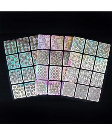 3 Sheets Nail Art Decal Sticker 3D Design French Nail Vinyl Stencil Set Creative and Convenient - Buy Online on SooperMarket.com