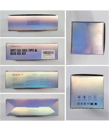 TOMICCA Soft Gel Nail Tips and Glue Kit | Easy DIY Nail Art Set with Almond Nail Tips, Gel Glue, Top Coat, and UV LED Lamp - Pink - Buy Online on SooperMarket.com
