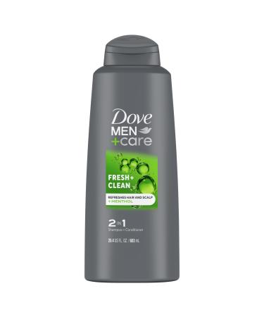 DOVE MEN + CARE Fortifying 2-in-1 Shampoo and Conditioner Fresh and Clean with Caffeine For Everyday Care Helps Strengthen and Nourish Hair 20.4 oz