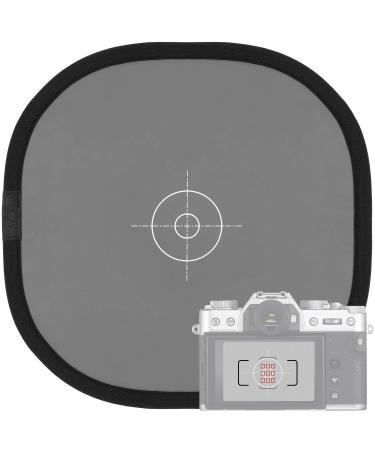 Anwenk 12x12 Inch (30x30cm) Grey Card White Balance Card for Photography 18% Exposure Gray Reflectance Reflector Foldable Focus Board Double Sided with Carry Pouch 12"x12"