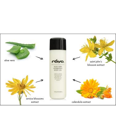 Raya Aloe Vera Hydrating Body Gel 8 oz - Natural Moisturizer for Face & Body Soothes Skin After Sun - Buy Online on SooperMarket.com