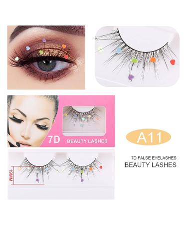 Skynest False Eyelashes - Dramatic Glitter Sequin Lashes for DIY Makeup - Perfect for New Year, Christmas, Halloween, Cosplay Party - 3 Pairs - Buy Online on SooperMarket.com