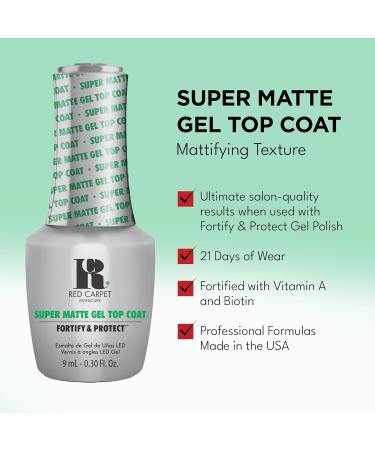 Red Carpet Manicure Fortify & Protect Super Matte Top Coat | Top Coat Essentials | Matte Gel Nail Top Coat Top Coat Gel Nail Polish | 0.30 Fl. Oz. - Buy Online on SooperMarket.com