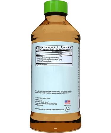 Organic Apple Cider Vinegar with Ginger & Cayenne - Country Farms 16 fl oz - Buy Online on SooperMarket.com