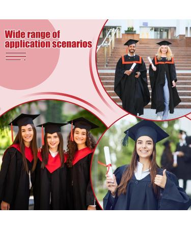 Toseky Graduation Hat Headband | 3D Doctoral Hat Hairpin Graduation Hat Hairpins Hat Inserts Graduation Accessories for Women Men Red - Buy Online on SooperMarket.com