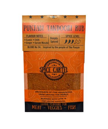 Spice Cartel's Punjabi Tandoori Masala Spice Blend. Artisanal Spice Blend Inspired by the Indian Tandoor. 35g Resealable Pouch. Hand Made with Love in The UK. Punjabi Tandoori 35.00 g (Pack of 1)