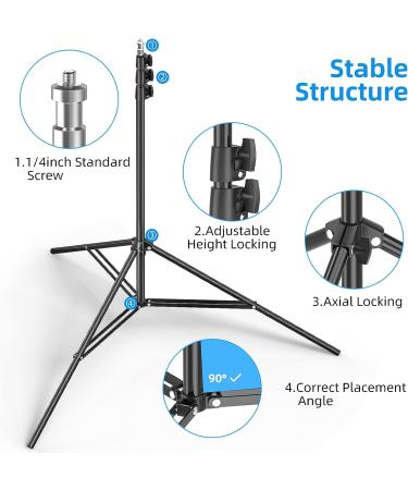 EMART T-Shape Portable Background Backdrop Stand Kit - 5ft Wide, 8.5ft Tall, Adjustable with 4 Spring Clamps - Buy Online on SooperMarket.com
