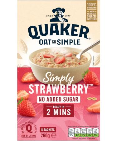 Quaker Oat So Simple Simply Strawberry Porridge Sachets 8 x 32.5g