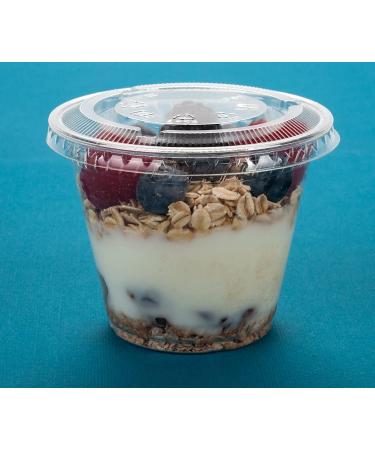 GOLDEN APPLE 9oz Clear Plastic Cups with Flat Lids - 30 Sets | No Hole, Disposable Drinkware - Buy Online on SooperMarket.com