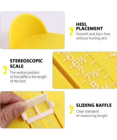Healifty Shoe Sizer Measuring Device for Adults and Kids - Yellow Foot Measurement Gauge - Buy Online on SooperMarket.com