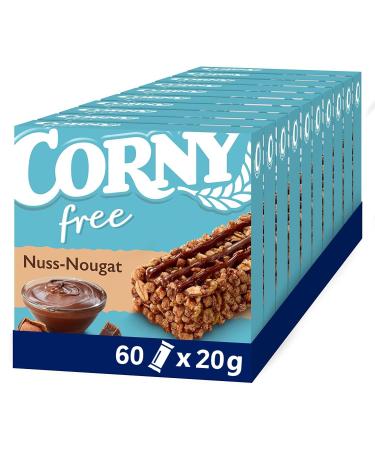 Cereal bar Corny free nut nougat no added sugar 69 kcal per bar 60x20g