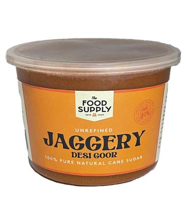 Jaggery Goor (Cane Sugar) 950g - Natural Sweetner Sugar Alternative - Great Natural Replacement for White Sugar - Unrefiened 950 g (Pack of 1)