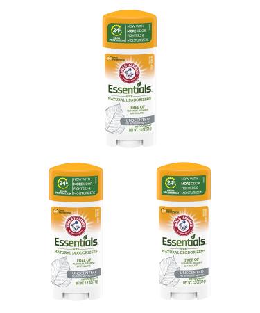 Arm & Hammer Essentials with Natural Citrus Deodorizers Deodorant Unscented 2.5 oz (71 g)