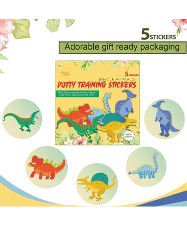 Dinosaur Potty Training Seat Magic Sticker | Color Changing Toilet Targets | 5 Pack with Free Potty e Book - Buy Online on SooperMarket.com