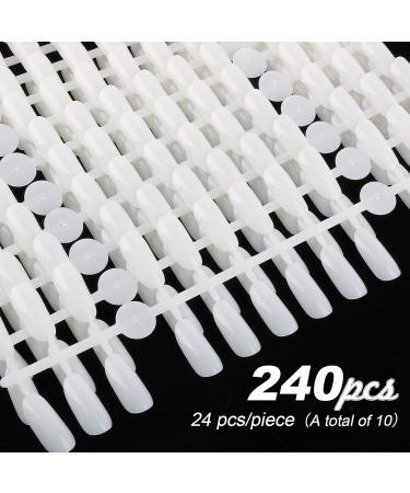 Flofia 240 Nail Art Tips Display - Practice & Presentation Compartment for Nail Polish - Natural Color - Buy Online on SooperMarket.com