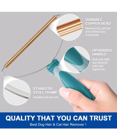 Pet Hair Remover Pro: Deep Cleaning Tool for Dog Cat Hair, Lint Cleaner, Portable Fur Removal Brush for Carpet, Couch, Furniture - Green & Grey - Buy Online on SooperMarket.com