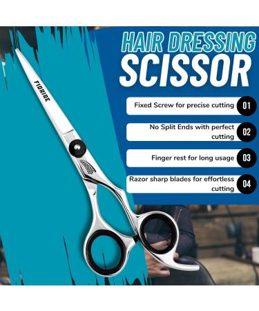 Fiorire Stainless Steel Barber Scissor - Professional Hair Cutting Tool for Men and Women - Buy Online on SooperMarket.com