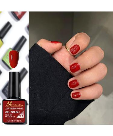 Red Gel Nail Polish Set Burgundy Dark Red Black Nail Varnish Sets Rose Red Autumn UV/LED Nail Lamp Soak off Nail Art Manicure Gel Nail Polish Kit for Salon DIY at Home - Buy Online on SooperMarket.com