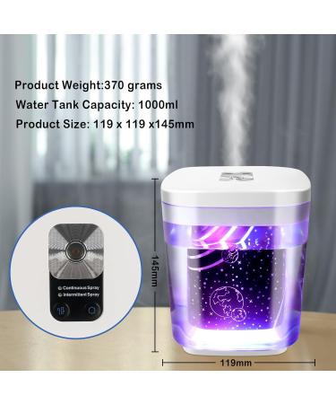 Beioue 1000ML Cool Mist Humidifier with Night Light - Home & Office Air Humidifier - Waterless Auto-Off - Light Wood Grain Design - Buy Online on SooperMarket.com