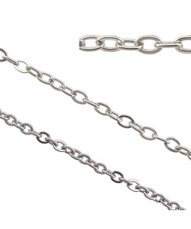 Coiris 33ft Stainless Steel Cable Link Chains Findings Fit for Jewelry Making &DIY (SC-1025-B)