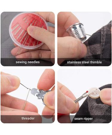 Premium 104 Pcs Sewing Kit for Beginners & Travelers - Portable Needle and Thread Set with 18 Color Threads, Needles, Scissors, and Thimble - Buy Online on SooperMarket.com