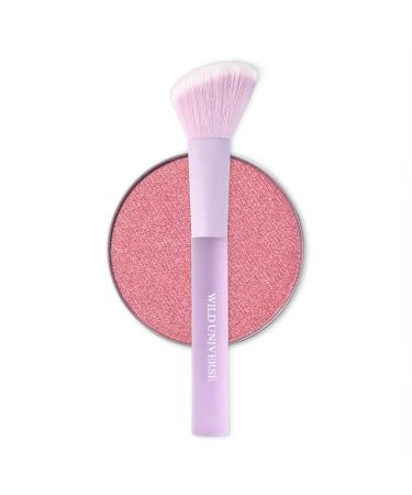 Wild Universe Angled Blush Brush Contour Brush, Travel Makeup Brush for Blush and Bronzer,Super Soft Professional Premium Synthetic Brush, Purple