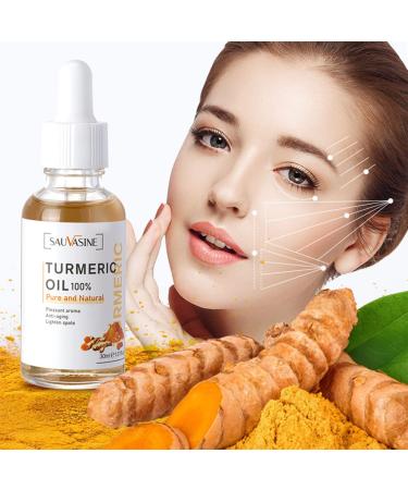 Turmeric Dark Spot Corrector Serum Turmeric Repair Face Serum Anti Acne Serum Hydrating Brightening Serum for Fine Lines and Wrinkles For All Skin Types Safe on Sensitive Skin(30ml)