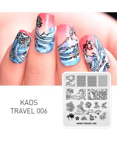 KADS Nail Stamping Plate TR006 - DIY Manicure Stencil Tools - Buy Online on SooperMarket.com