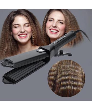 Hair Crimper Ceramic Crimping Iron Hair Waver with 4 Temperature Levels Volumizing Crimper Hair Iron Styling Tools for Fluffy Hairstyle Home Salon Use - Buy Online on SooperMarket.com
