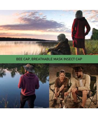 DOKLY 8 Pack Mosquito Net Head Face Mesh Cover Anti Bee Bug Insect Mosquito Bits Mesh Hat Mask Face Protector for Outdoor Camping Hiking(Black + Green) - Buy Online on SooperMarket.com