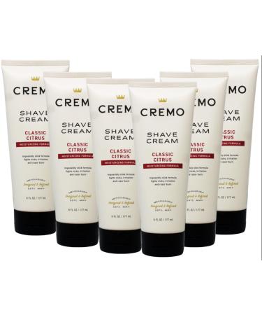 Cremo Classic Citrus Shave Cream 6 oz (Pack of 6)
