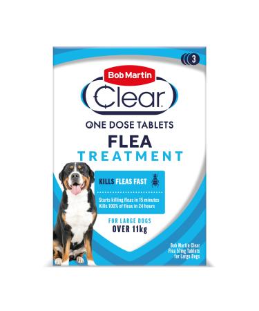 Bob Martin Clear Flea Treatment for Large Dogs (3 Tablets) - Kills 100 Percent of Fleas within 24 Hours (over 11kg)