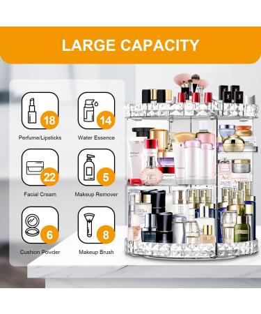 360 Degree Rotating Makeup Organizer | 7 Adjustable Layers | Large Capacity Cosmetic Storage - Buy Online on SooperMarket.com