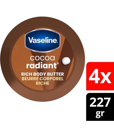 Vaseline Intensive Care Body Butter body cream for dry skin relief Cocoa moisturizer for dry skin to heal and reveal its natural glow 227 g (Pack of 4) - Buy Online on SooperMarket.com